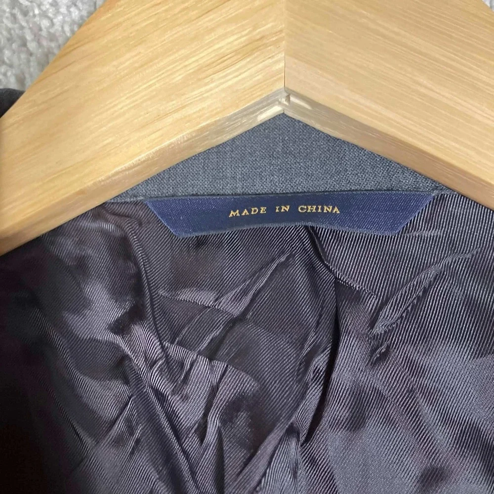 Brooks Brothers Suit Men 44L 37x29 Grey BrooksCool Fitzgerald Wool Blend